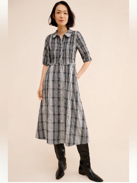 Maeve Dresses & Skirts - Anthropologie Maeve Plaid Midi Dress / Cottagecore Academia Button Front
Dress